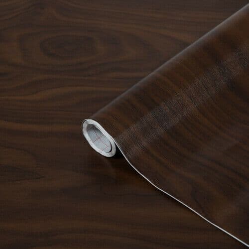 Apple Birch Chocolate Wood Sticky Back Vinyl Self-Adhesive Woodgrain for Furniture & Surfaces