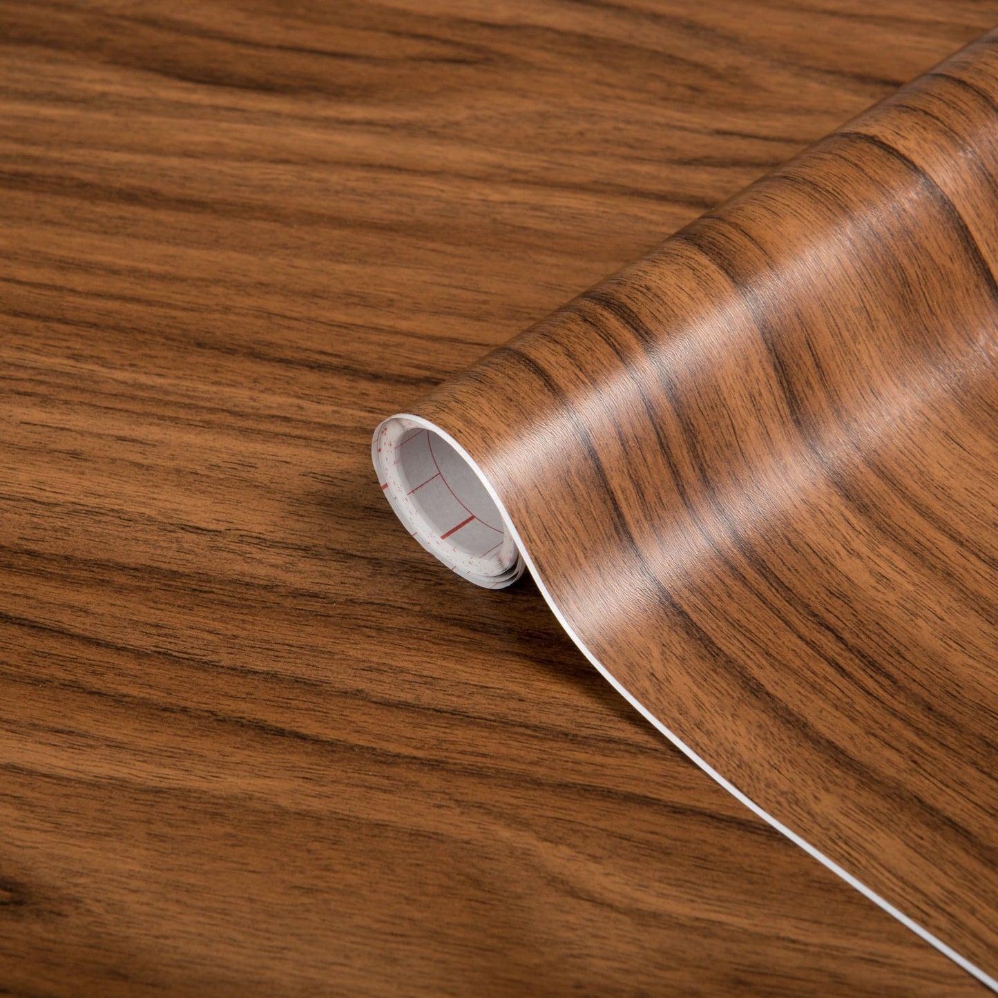 Medium Walnut Wood Sticky Back Vinyl Self-Adhesive Woodgrain for Furniture & Surfaces