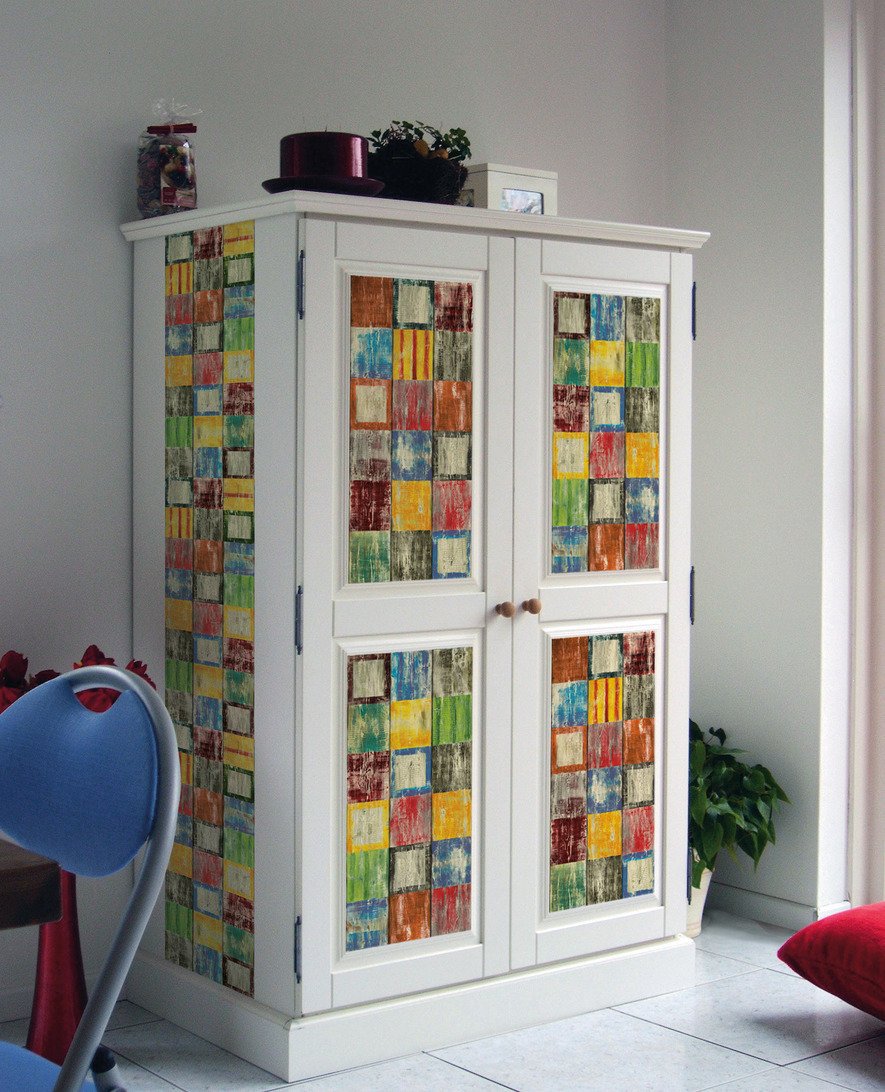 Bahia Patchwork Print Sticky Vinyl (346-8080) 67cm x 2m