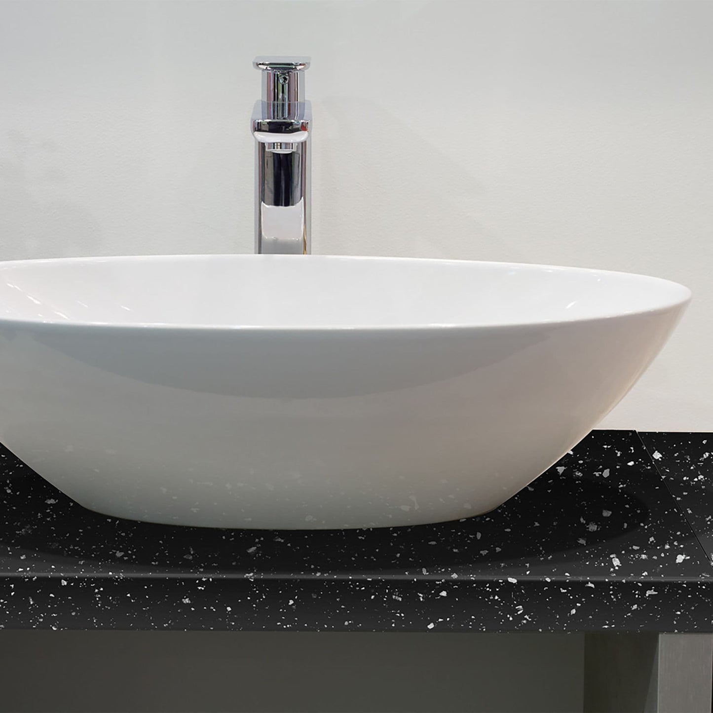 90cm x 2.1m Granite Gloss Black Sticky Back Vinyl Wrap (346-5385)