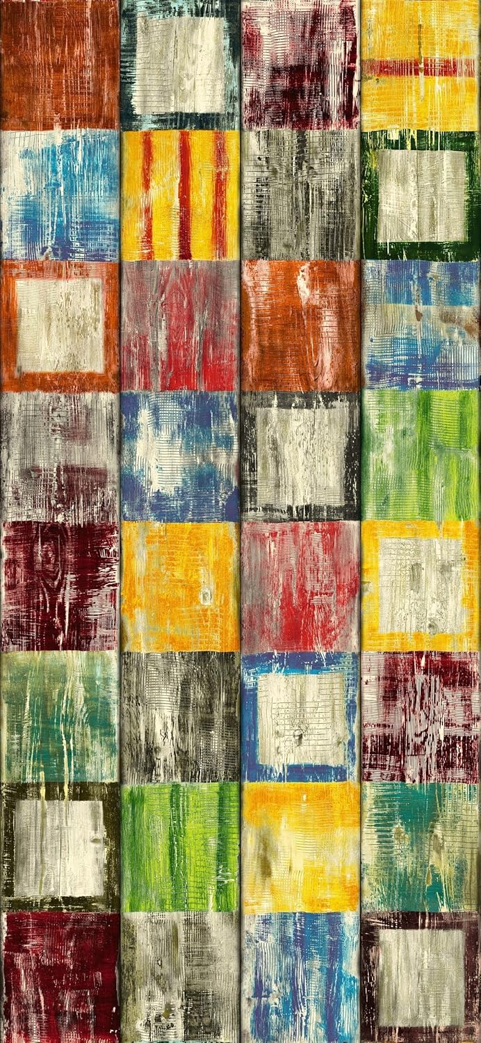 Bahia Patchwork Print Sticky Vinyl (346-8080) 67cm x 2m