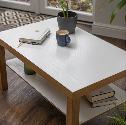 Whitewood Matt Sticky Back Vinyl Self-Adhesive Woodgrain for Furniture & Surfaces