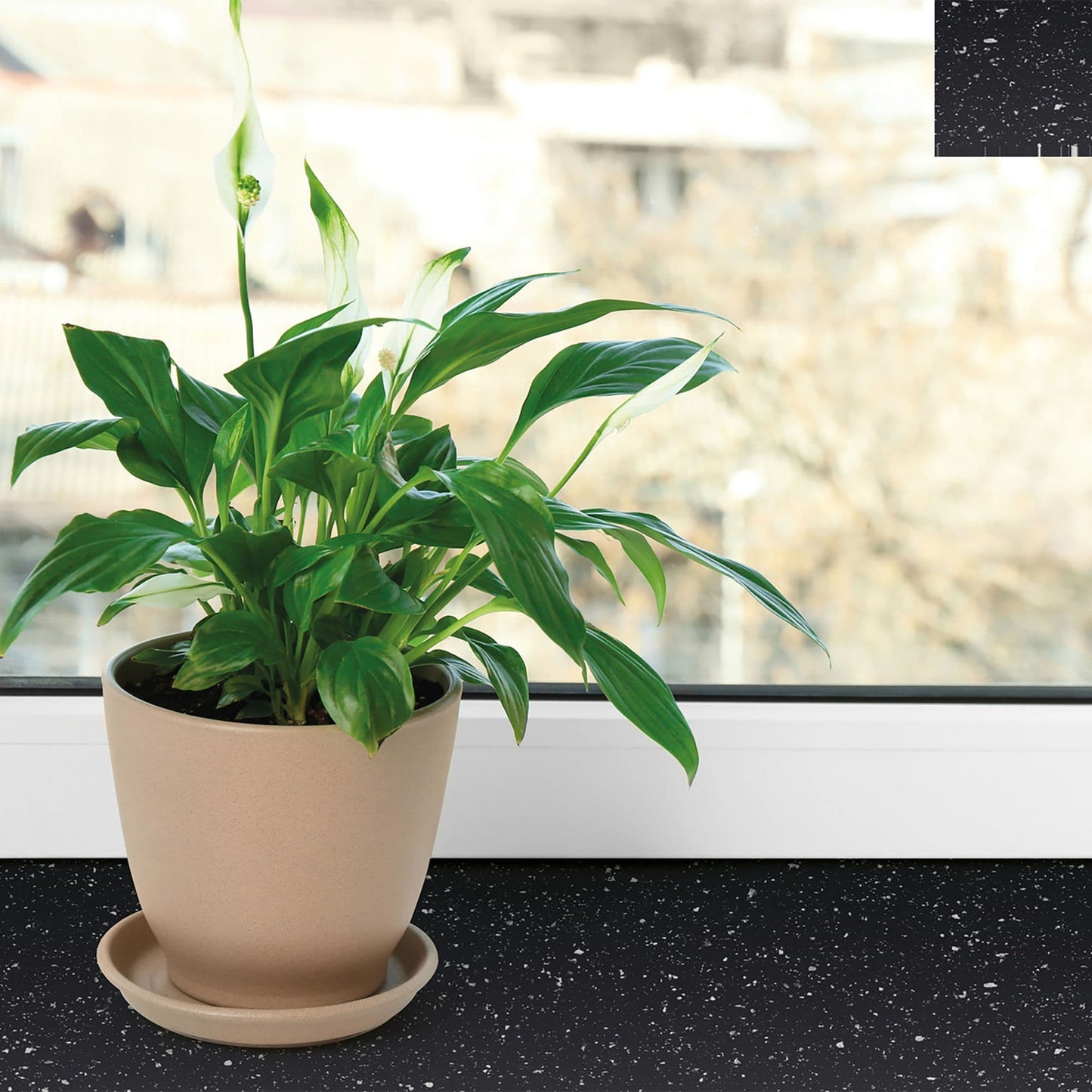 D-C-Fix Granite Gloss Black Marble Sticky Back Vinyl (346-0680) 45cm x 2m