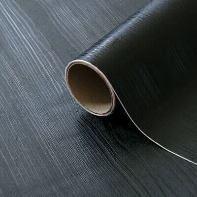 Quadro Black Heavy Embossed Woodgrain for Furniture & Surfaces