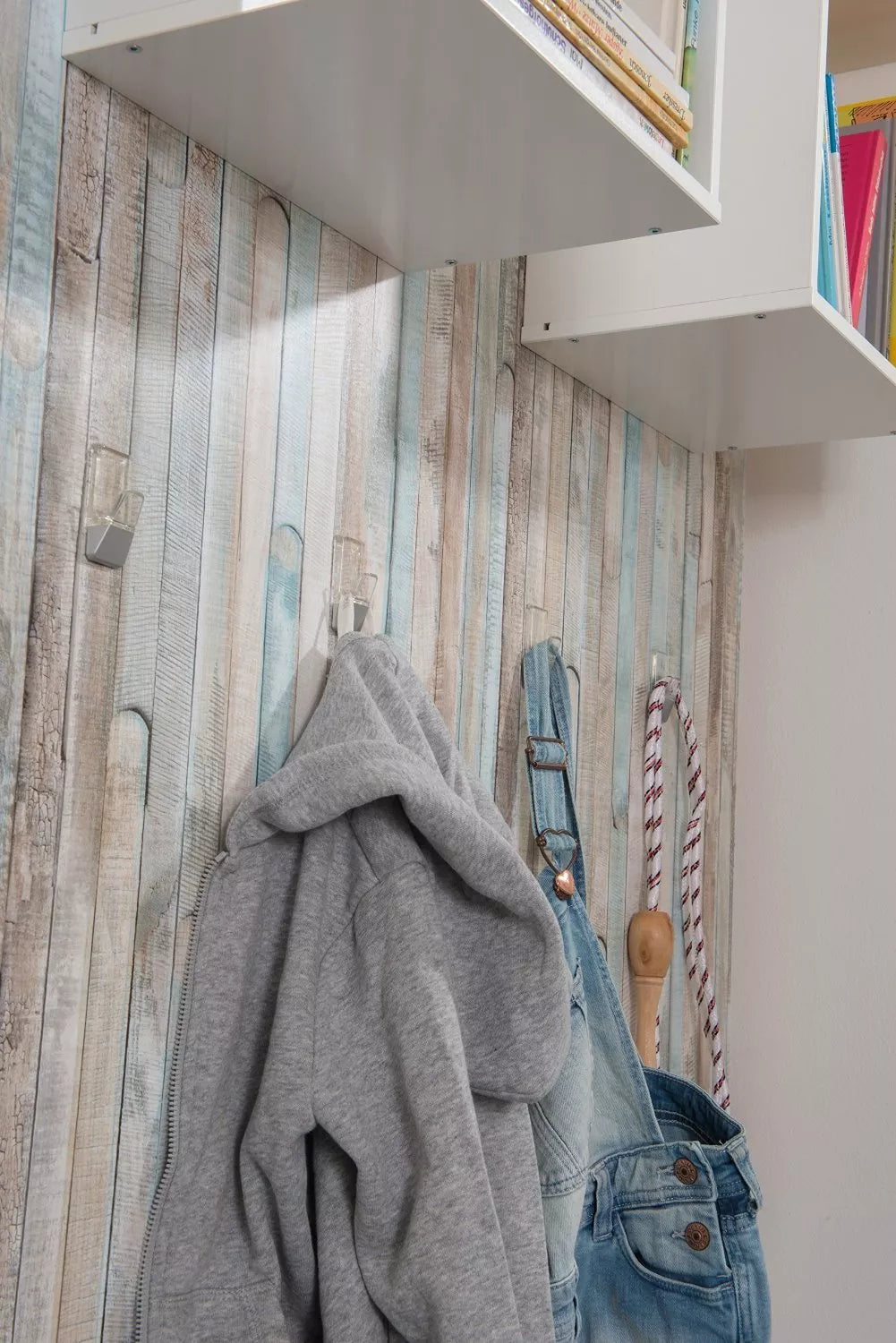 2m x 45cm Rio Ocean Wood Sticky Vinyl (346-0644)