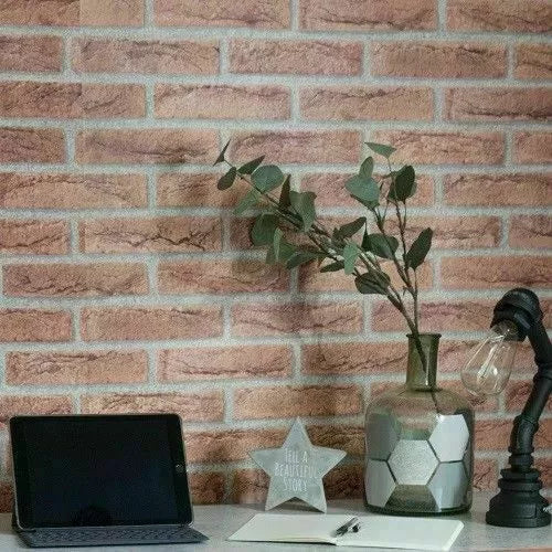 90cm Wide Roll of Red Brick Sticky Fablon (200-5590) Cut to size from 1 to 15 metres