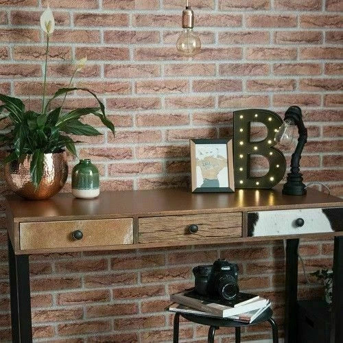90cm Wide Roll of Red Brick Sticky Fablon (200-5590) Cut to size from 1 to 15 metres
