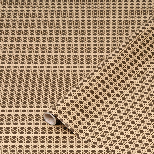 2m x 45cm Woven Cane Sticky Vinyl Wrap (346-0705)