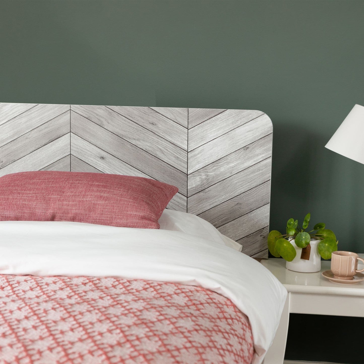 Chevron Grey Wood Sticky Back Vinyl Self-Adhesive Woodgrain for Furniture & Surfaces