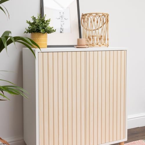 Wooden Slats Sticky Back Vinyl Self-Adhesive Woodgrain for Furniture & Surfaces
