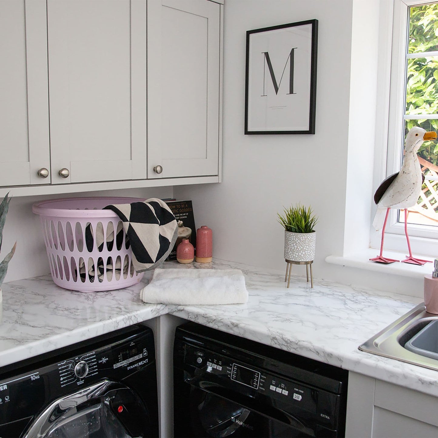 45cm d-c-fix Marmi White Grey Marble sticky back furniture wrap (200-2256) From 1m to 15m