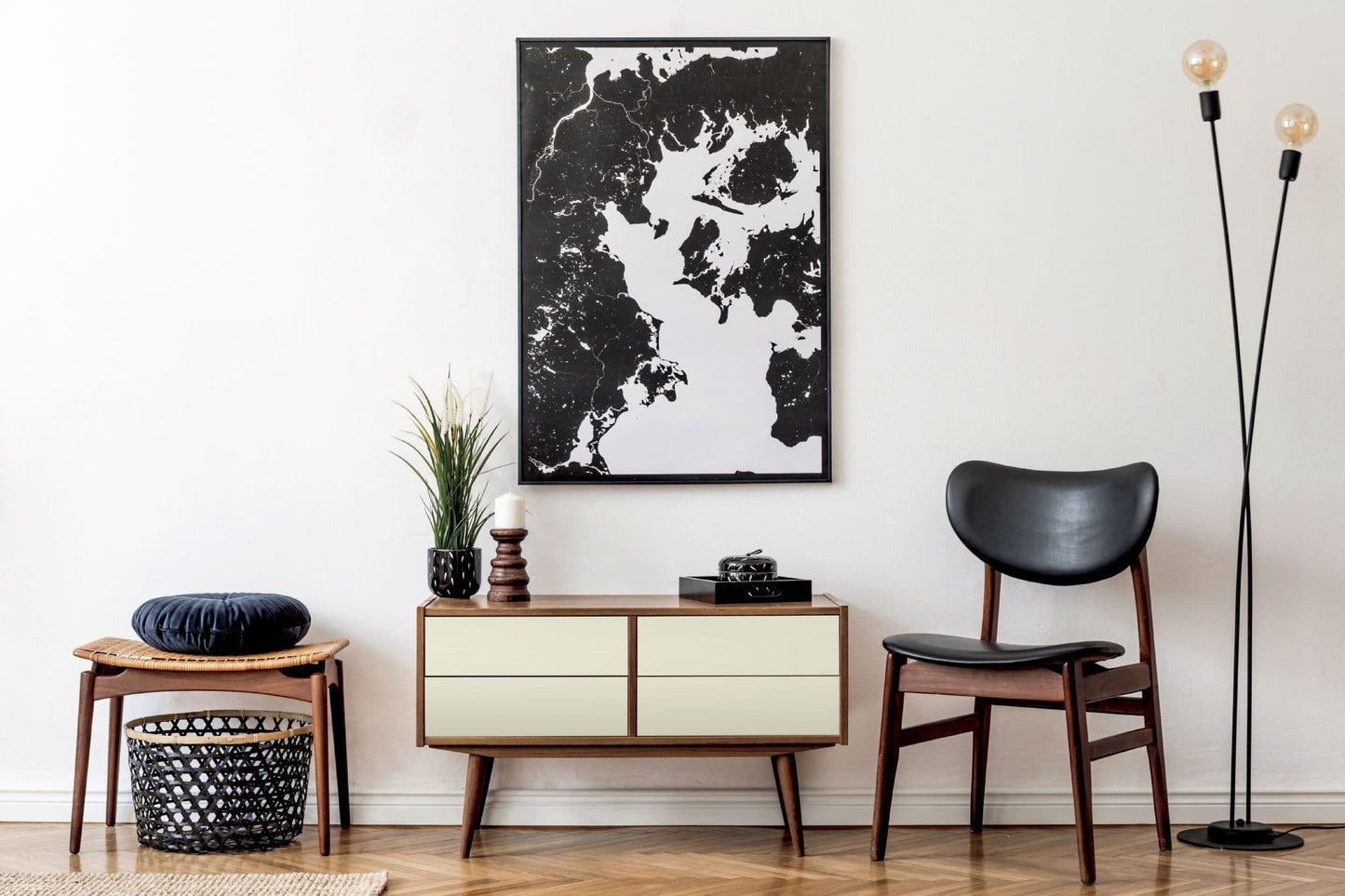 45cm Matt Porcelain Off White Sticky Back Vinyl Furniture Wrap (346-0712) 2m x 45cm