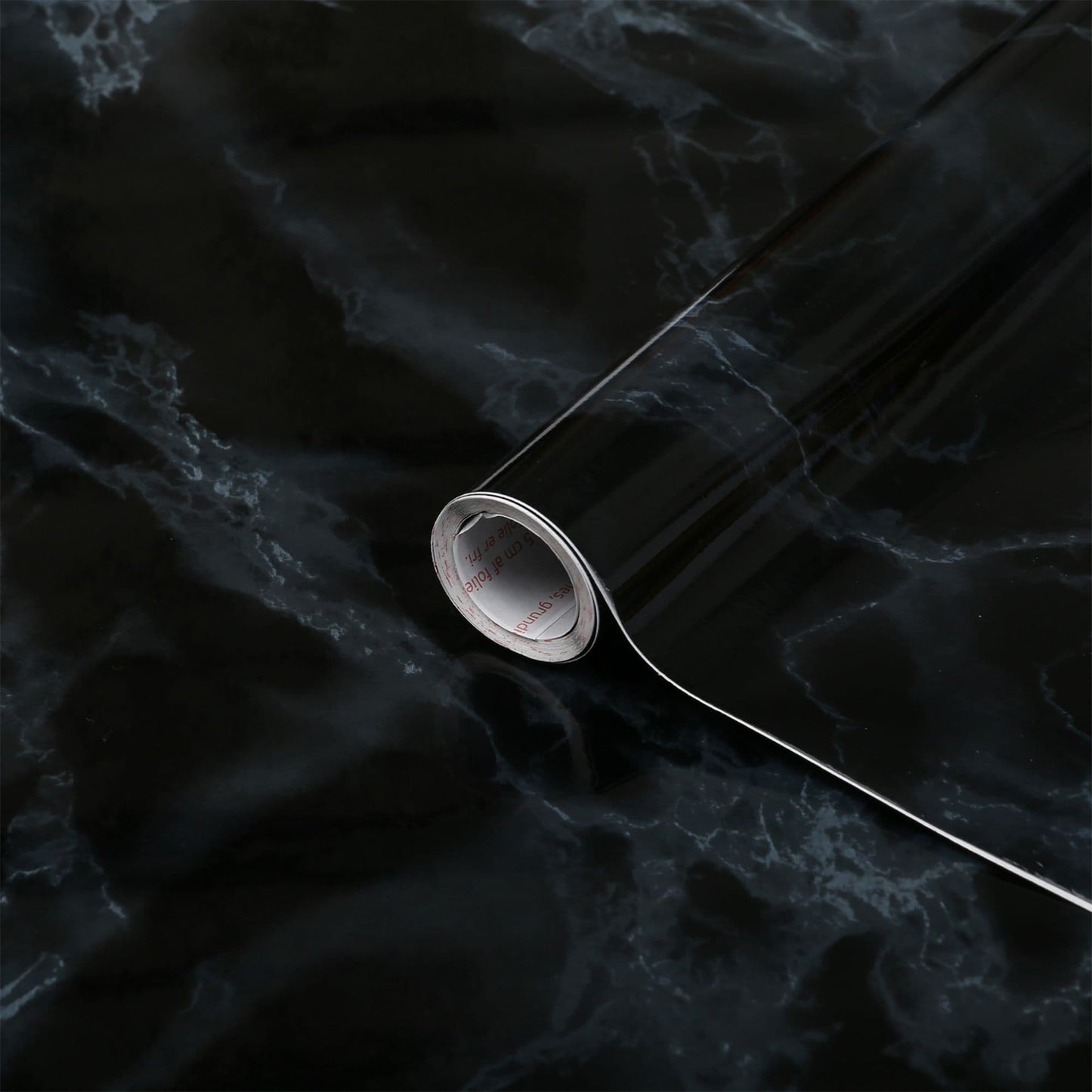 45cm x 2m  Black Marble Sticky Back Vinyl (346-0048)