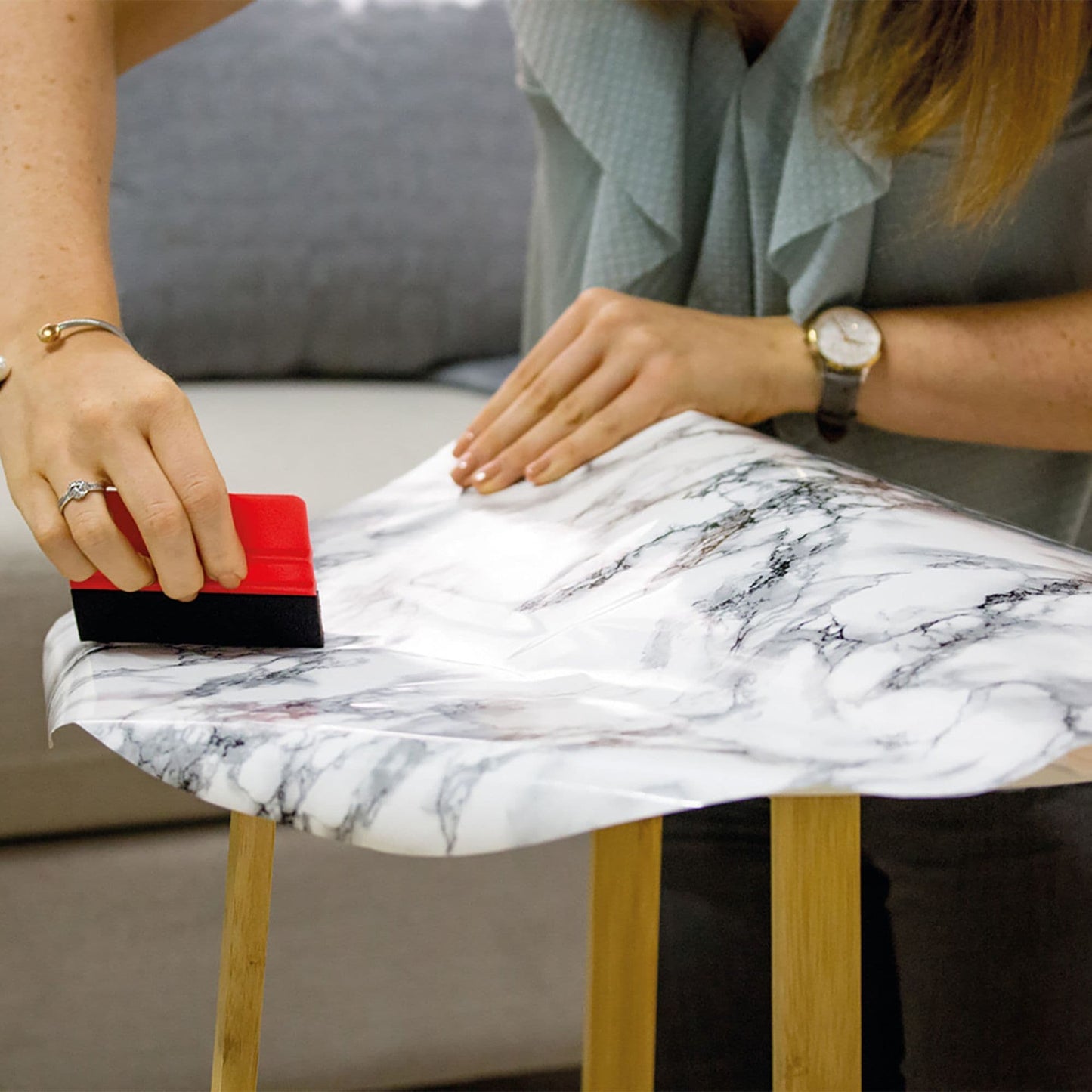 45cm x 2m White Black Marble Print Sticky Back Vinyl (346-0047)