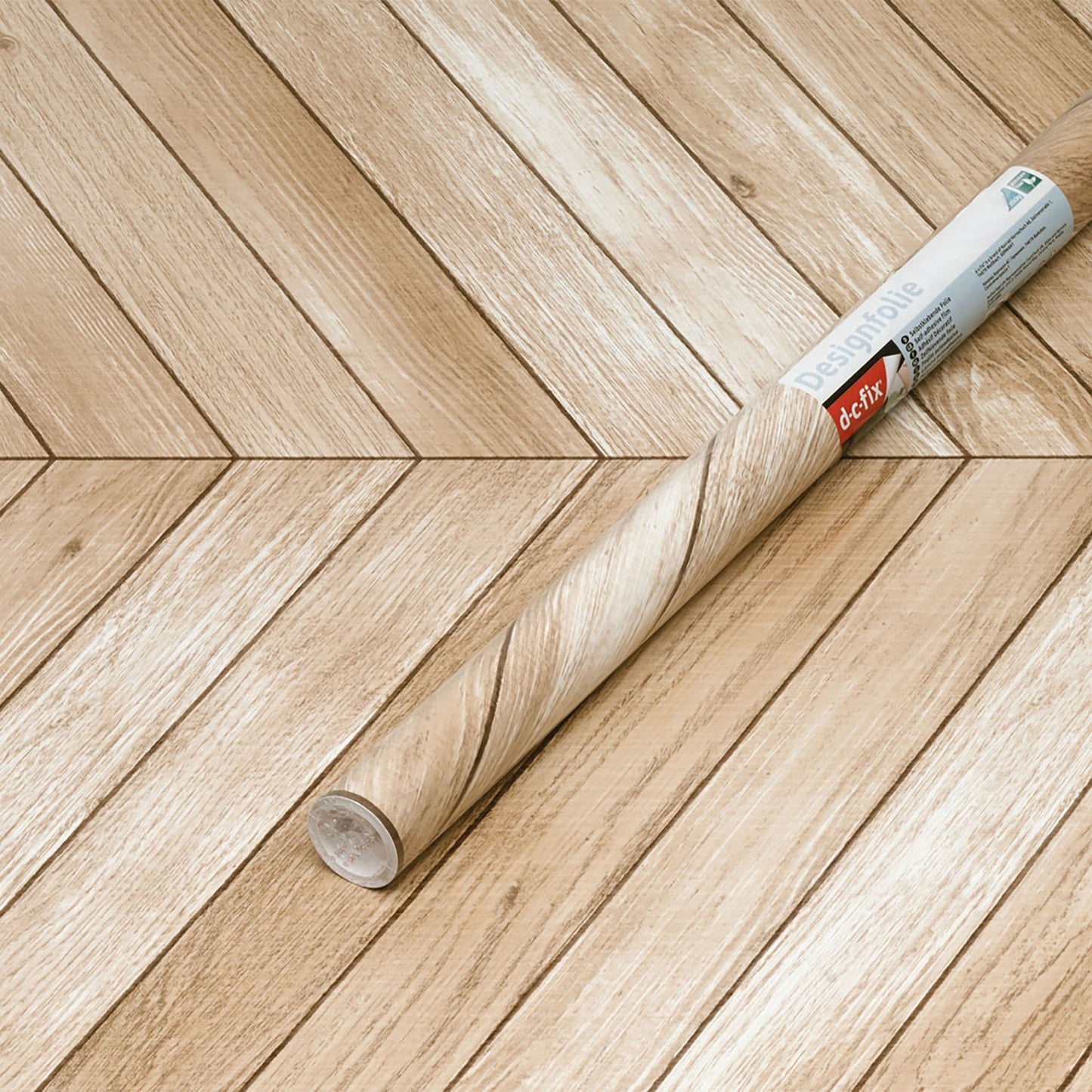 Chevron Wood Sticky Back Vinyl Self-Adhesive Woodgrain for Furniture & Surfaces