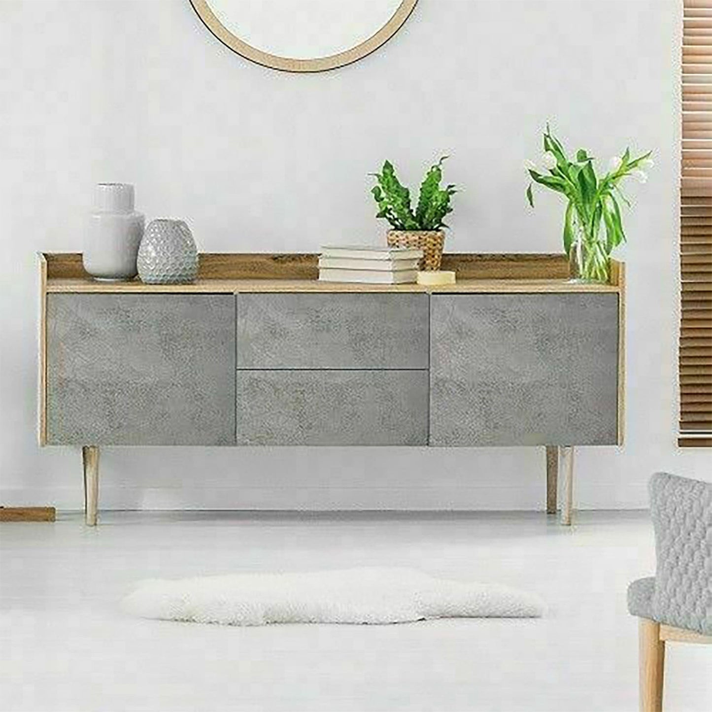 67cm Concrete Grey Stone Sticky Back Vinyl, 200-8291. Lengths from 1m to 15m