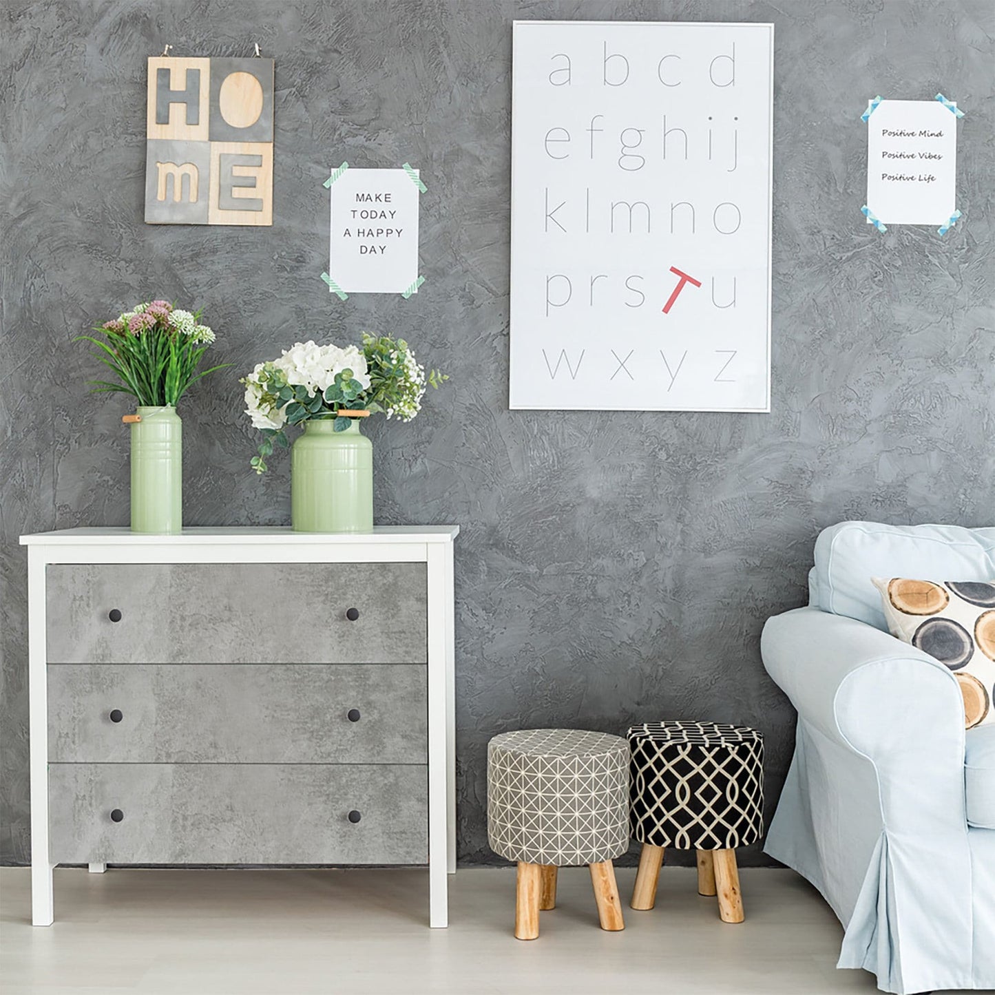 67cm Concrete Grey Stone Sticky Back Vinyl, 200-8291. Lengths from 1m to 15m