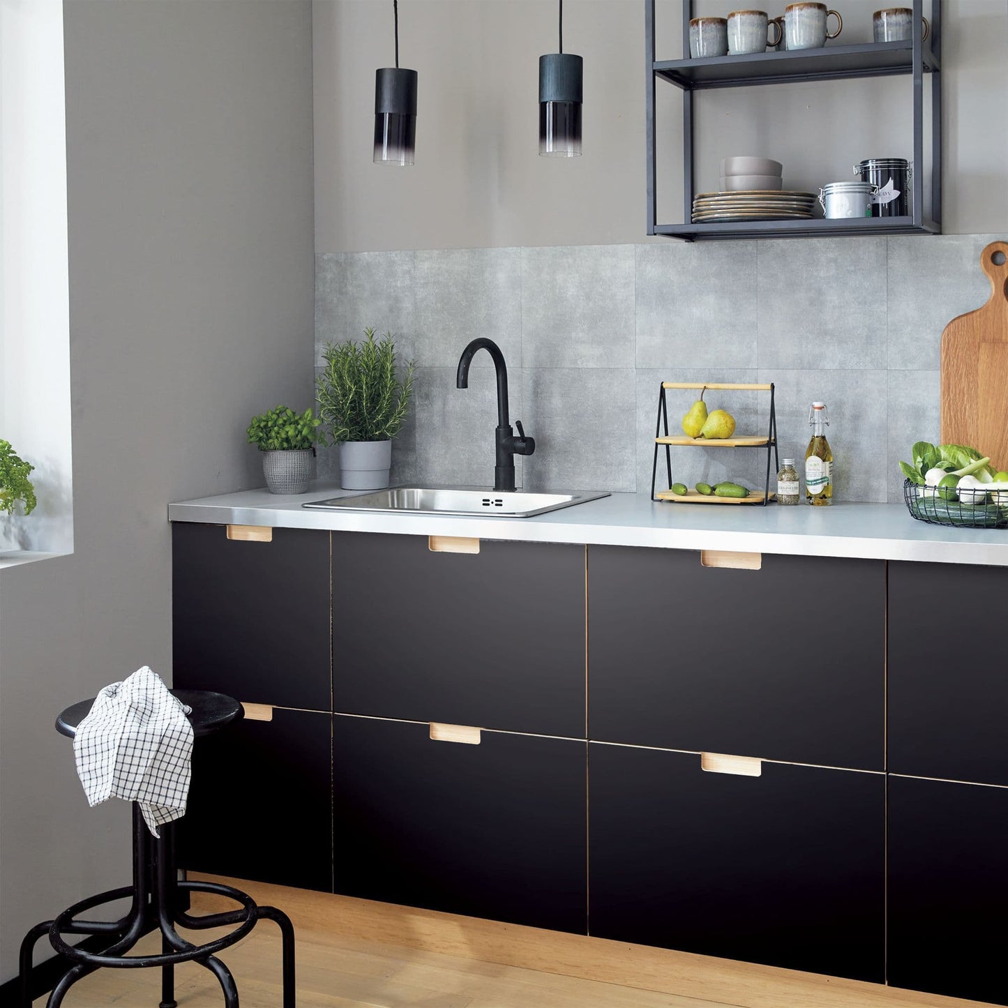 67cm D-C-Fix Matt Black  Sticky Back Vinyl (346-8091) 67cm x 2m