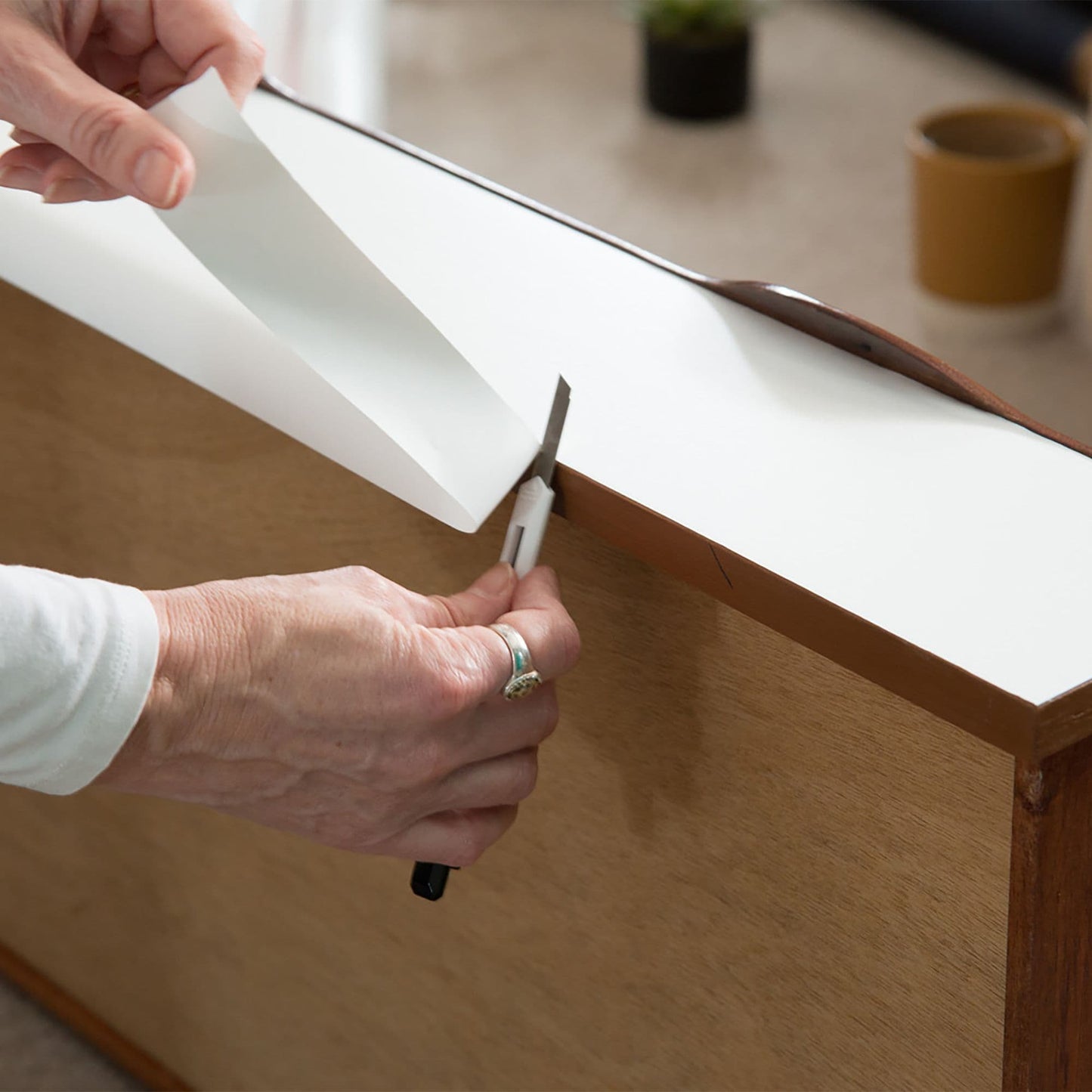 67cm D-C-Fix Matt White Sticky Back Vinyl (200-8001) From 1m to 15m