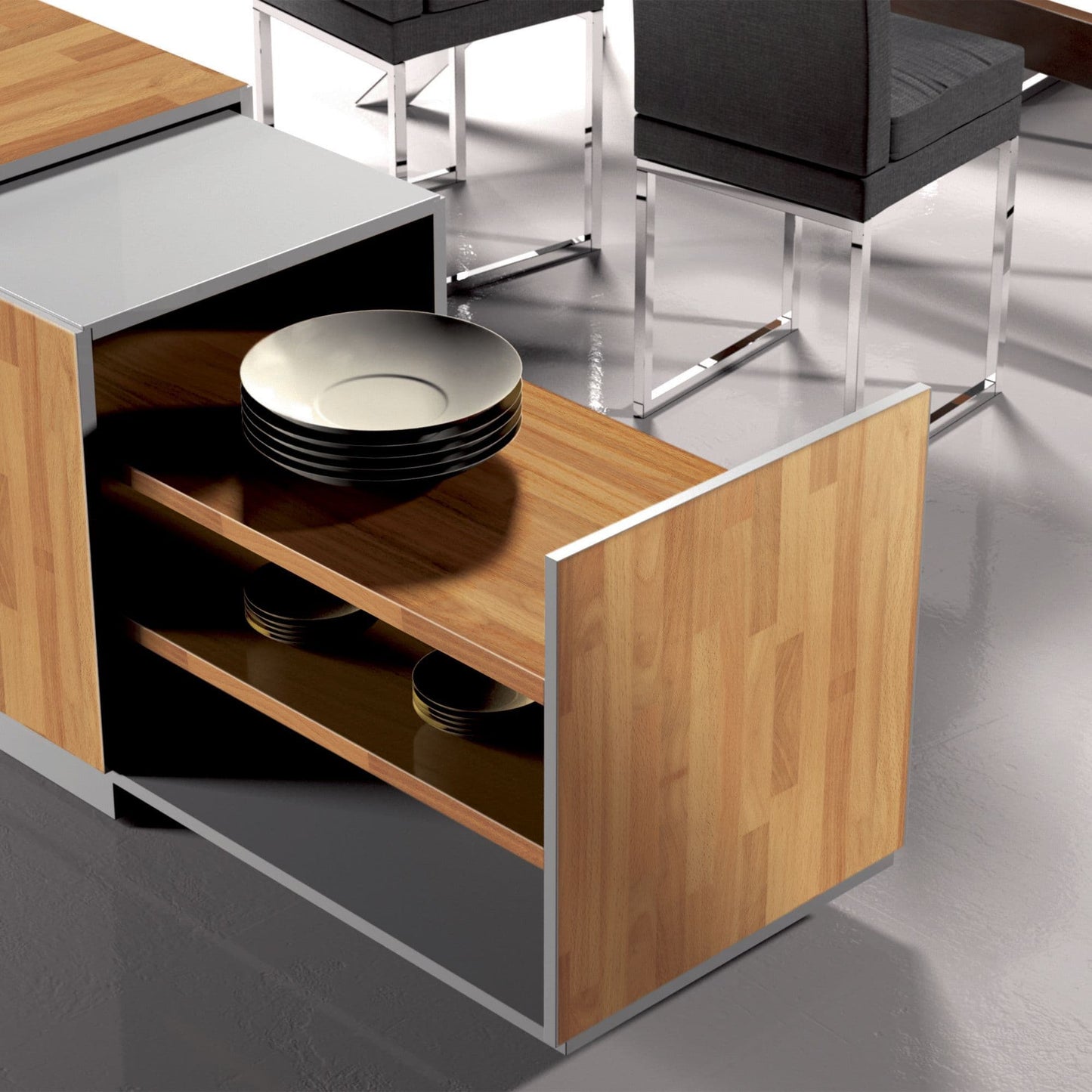 Modern Butchers Block Sticky Back Vinyl Self-Adhesive Woodgrain for Furniture & Surfaces