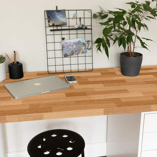 Modern Butchers Block Sticky Back Vinyl Self-Adhesive Woodgrain for Furniture & Surfaces