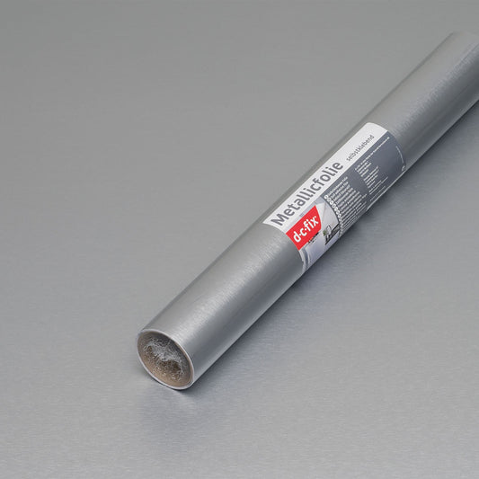 90cm Wide Brushed Platinum Silver Metal Sticky Backed Vinyl (202-5203) from 1 to 15m long