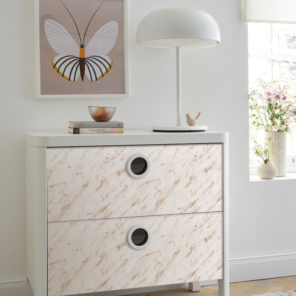 Beige Carrara Vinyl (450mm, Self-Adhesive)