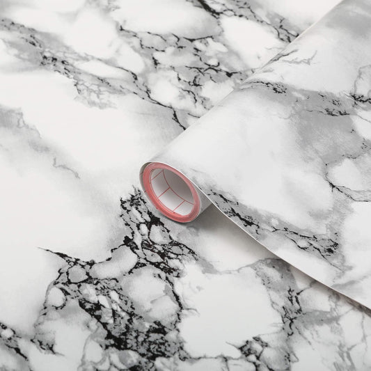 White Marmi Vinyl (450mm, Self-Adhesive)