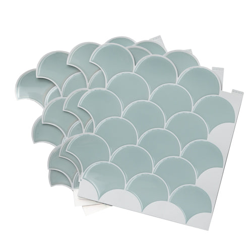 Shell 3D Tile Sticker for Kitchen Splashback