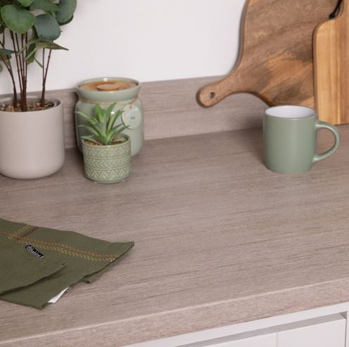 Tira Wood Greige Sticky Back Vinyl Self-Adhesive Woodgrain for Furniture & Surfaces