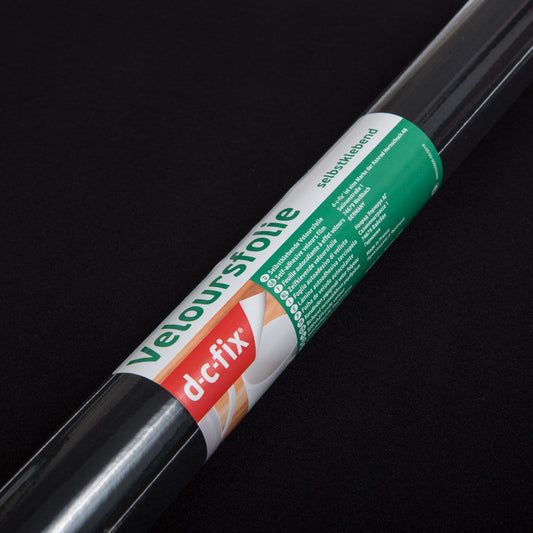 90cm D-C-Fix Black Velour Baize Self Adhesive Vinyl (205-1810) 1m to 5m Long