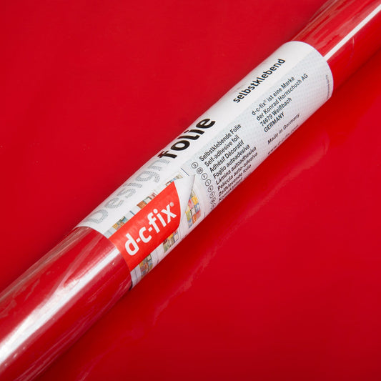 d-c-fix Gloss Signal Red sticky back furniture wrap 200-1274 (W)45cm (L)1m to 15m