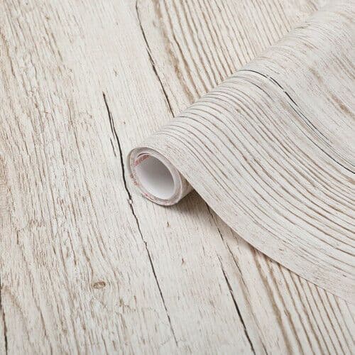 Light Rustic Pine Wood Sticky Back Vinyl Self-Adhesive Woodgrain for Furniture & Surfaces