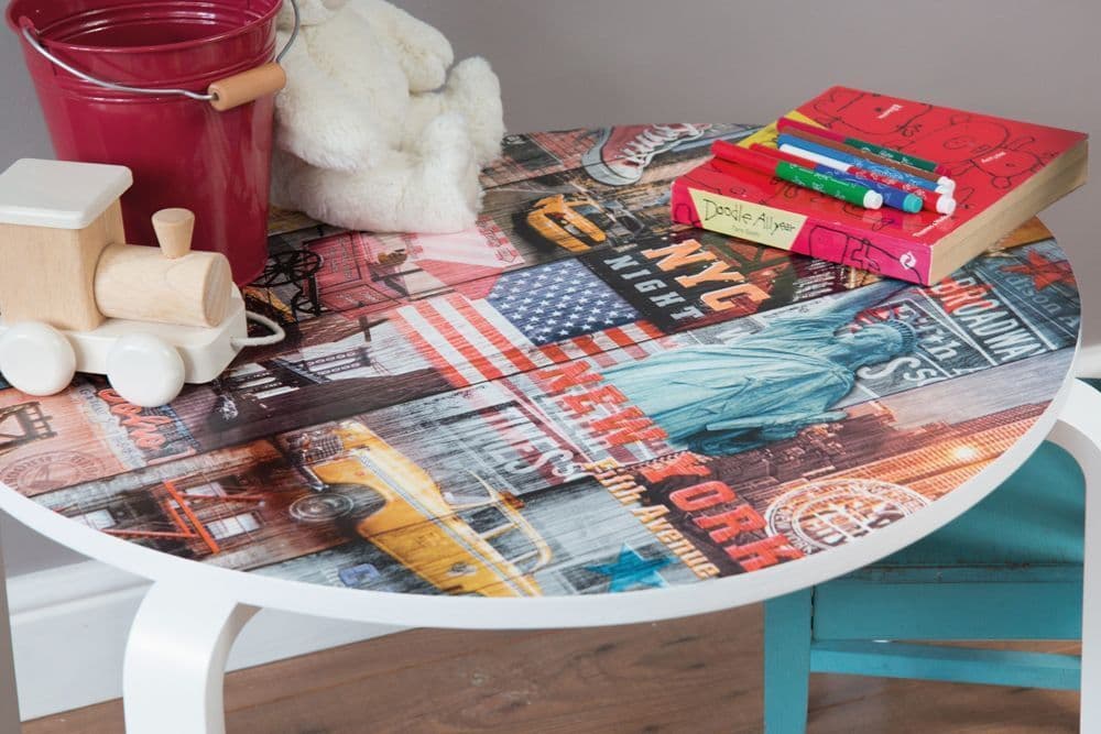 Manhattan Print Sticky Vinyl (346-8140) 67cm x 2m