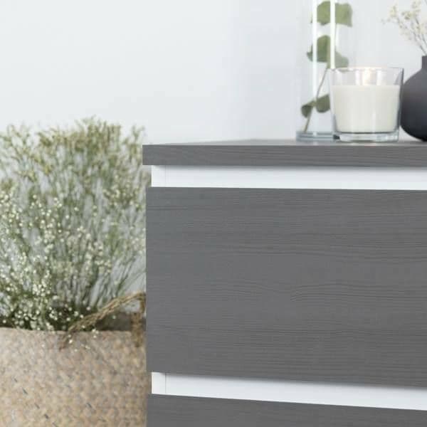 Quadro Dark Grey Heavy Embossed Woodgrain for Furniture & Surfaces