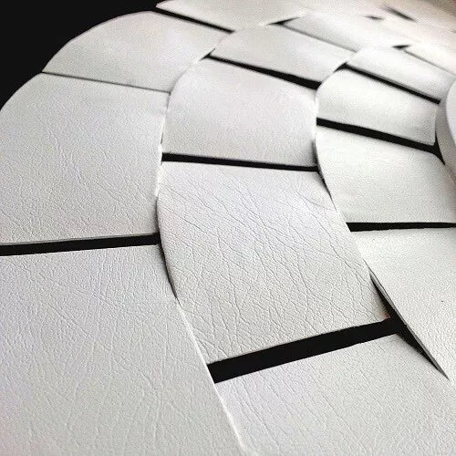 d-c-fix White Leather Embossed sticky back furniture wrap 200-2840 (W)45cm (L)1m to 15m
